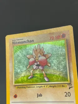 Hitmonchan 8/130 Holo Rare WotC Card Pokemon Base Set 2 - Image 3