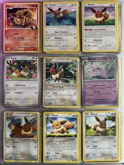Pokemon Card Species Set Lot - 9x Unique Cards / Eevee Family 2 - Image 1