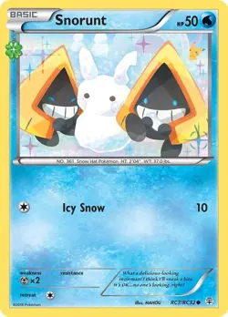Snorunt RC7/RC32 NM XY Generations Radiant Collection Pokemon Card snow hat 7/32 - Image 1