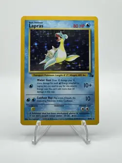 Lapras 10/62 Fossil Holo Rare 1999 Vintage Pokemon TCG Card NM - Image 1
