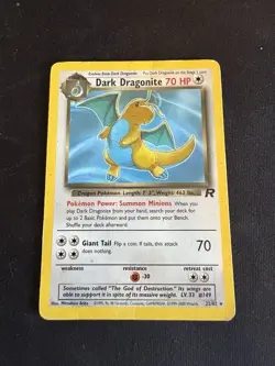 Pokemon Dark Dragonite TCG Card 22/82 Non-Holo, Moderately Played - Image 1