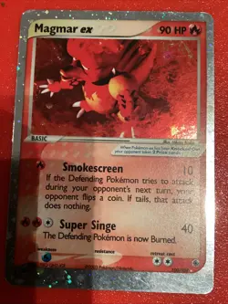 Magmar ex 100/109 EX Ruby & Sapphire Pokemon Card Holo Foil Rare HP - Image 3