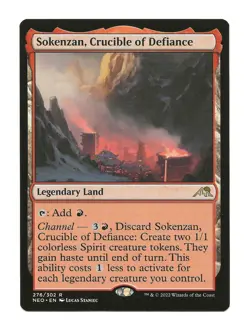 Sokenzan, Crucible of Defiance MTG Legendary Land Kamigawa: Neon Dynasty 1x NM - Image 1