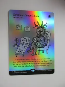 Magic The Gathering Encyclopedia Secret Lair DEMONIC CONSULTATION FOIL MTG 0004 - Image 1