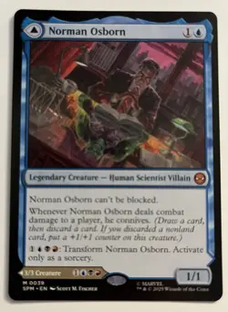 MtG Norman Osborn Green Goblin SPM Spider-Man Magic the Gathering - Image 1