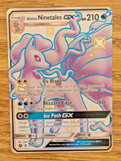 Pokemon Alolan Ninetales GX TCG Full Art SV53/SV94 NM Hidden Fates Shiny Vault - Image 1