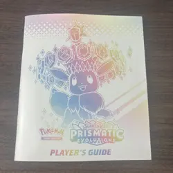 Pokemon TCG Prismatic Evolutions ETB Player's Guide Manual Book - Image 1