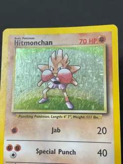 Hitmonchan 7/102 Holo Rare Unlimited WOTC Pokemon Base Set - Image 3