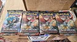 4x Pokemon Sun & Moon Burning Shadows Packs - NEW SEALED - Image 1
