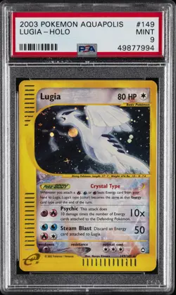 2003 POKEMON AQUAPOLIS #149 LUGIA-HOLO PSA 9 - Image 1