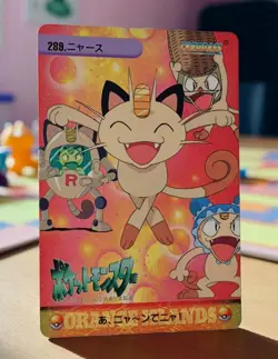 1999 Pokemon Japanese MEOWTH #289 Bandai Carddass Pocket Monsters Anime Collecti - Image 2