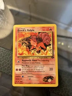 Pokemon TCG Brock's Vulpix 37/132 Promo Gym Challenge WOTC Mint - Image 1