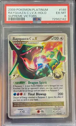 Rayquaza C Lv.X 146/147 Supreme Victors Holo Pokemon PSA 6 - Image 1