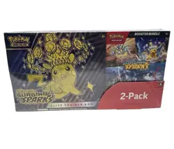 2025 Pokemon TCG Costco Surging Sparks ETB & Booster Bundle 2 Pack NEW - Image 1
