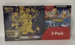 2025 Pokemon TCG Costco Surging Sparks ETB & Booster Bundle 2 Pack NEW - Image 2