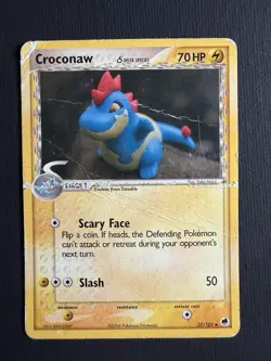 Pokemon Delta Species / EX Lot (Croconaw, Breloom, Aron) Damaged- - Image 3