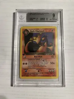 Pokemon TCG 1st edition Dark Charizard 21/82 Non-Holo Rare Beckett 9 - Image 1
