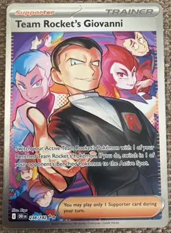 Pokemon Destined Rivals Team Rockets Giovanni SIR 238/182 EN NM - Image 1