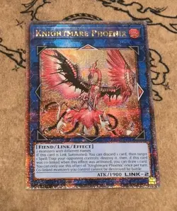 Yugioh Knightmare Phoenix RA03-EN042 1st Edition Quarter Century Secret Rare NM - Image 1