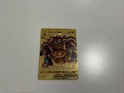 Pokemon Blastoise VMAX Gold Foil Fan Art Card Fun Play - Image 1
