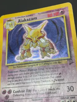 Alakazam 1/130 Holo Rare WotC Card Pokemon Base Set 2 - Image 3