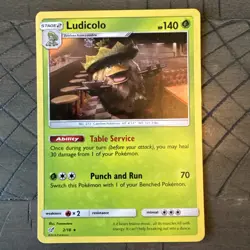 Pokemon Ludicolo 2/18 Detective Pikachu Holo Rare Card Sun & Moon Mint - Image 1