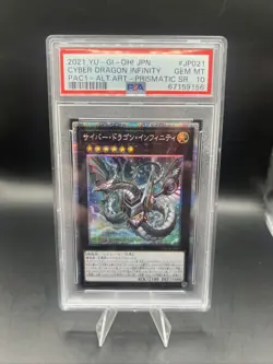 PSA 10 Yugioh Card PAC1-JP021 Cyber Dragon Infinity | Secret Japanese [ALT ART] - Image 1