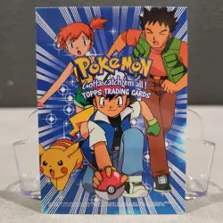 Gotta catch 'Em All Topps Checklist Card Non Foil Pokemon TV Animation Blue Logo - Image 1