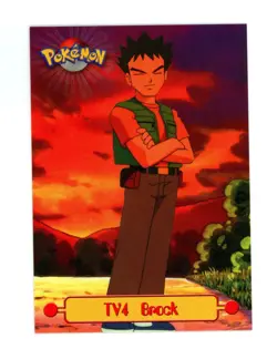 Pokemon Card - Brock TV4 - Black Logo - Topps Series 1 - Image 1