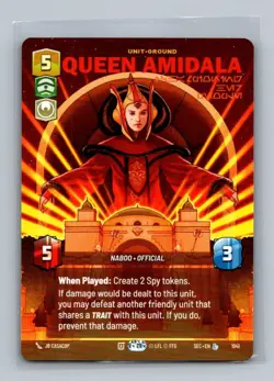 Queen Amidala Championing Her People 1041 Prestige Star Wars Unlimited Card - Image 1