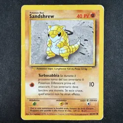 Pokemon TCG Sandshrew 62/102 Base Set Common Unlimited WOTC Italian Card - Image 1