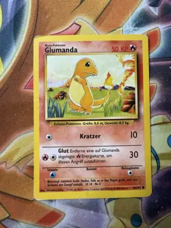 Pokemon Card Glumanda Charmander German 46 /102 Base Set Unlimited HP - Image 1