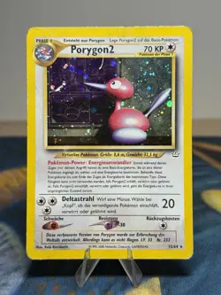 Porygon2 12/64 Neo Revelation Holo Rare Foreign Language GERMAN Pokemon Card DMG - Image 1