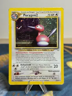 Porygon2 12/64 Neo Revelation Holo Rare Foreign Language GERMAN Pokemon Card DMG - Image 2