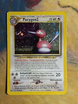 Porygon2 12/64 Neo Revelation Holo Rare Foreign Language GERMAN Pokemon Card DMG - Image 3