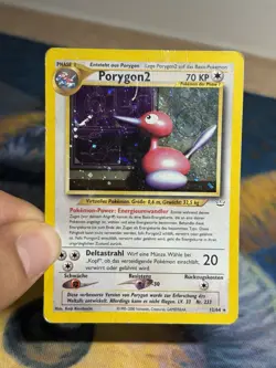 Porygon2 12/64 Neo Revelation Holo Rare Foreign Language GERMAN Pokemon Card DMG - Image 4