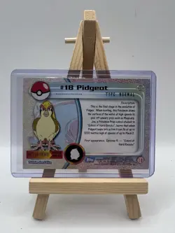 Pidgeot #18 Topps TV Animation 1st Edition Blue Label Pokemon Card - LP - Image 2