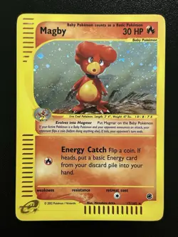 MAGBY Pokemon Card - WOTC - Expedition Base Set - 17/165 - HOLO - LP (A) - Image 1