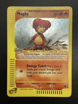 MAGBY Pokemon Card - WOTC - Expedition Base Set - 17/165 - HOLO - LP (A) - Image 2