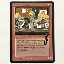 MTG ARTIST PROOF - GOBLIN ARTISANS - JULIE BAROH SIGNED - MAGIC AP CARD - Image 1