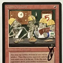 MTG ARTIST PROOF - GOBLIN ARTISANS - JULIE BAROH SIGNED - MAGIC AP CARD - Image 2