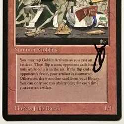 MTG ARTIST PROOF - GOBLIN ARTISANS - JULIE BAROH SIGNED - MAGIC AP CARD - Image 3