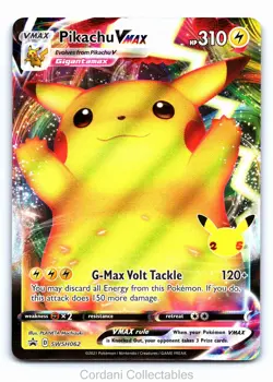 Pikachu VMAX SWSH062 - SWSH Celebrations 25th - Pokemon Card - Lightly Played - Image 1