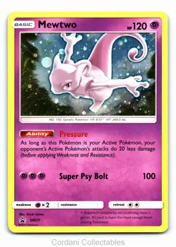 Mewtwo SM77 - SM Black Star Promo - Pokemon Card - Lightly Played - Image 1
