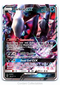 Darkrai GX 88/147 - Burning Shadows - Pokemon Card - Lightly Played - Image 1