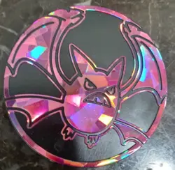 Crobat Jumbo Pokemon Coin Official Trading Card Game TCG Collector Coin Purple - Image 1