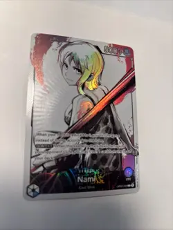 Nami DIY Alt Art OP03-040 Leader Mighty Enemies ONE PIECE Card Game English - Image 1