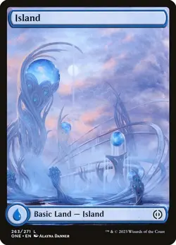 Lot of 20x FOIL Island #263 - One Phyrexia All Will - MTG Magic FULL ART Land NM - Image 1