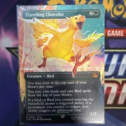 Traveling Chocobo x 1 Borderless 0406 NON-FOIL NM - Final Fantasy [FIN] MTG - Image 1