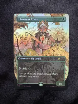 1x Llanowar Elves, 0012, Foil, Secret Lair Encyclopedia, Magic MTG NM - Image 1